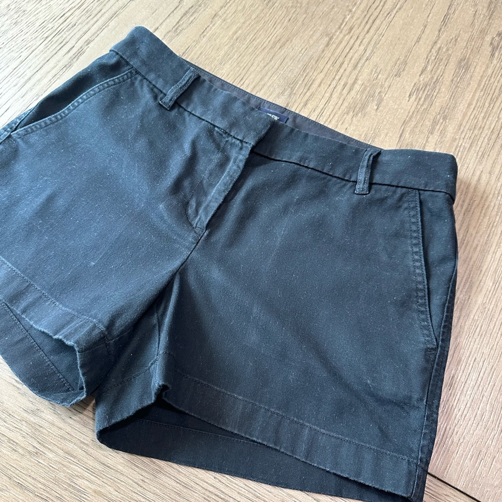 J. Crew Black Chino Shorts Size 4 - Picture 2 of 10